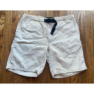 Vintage North Face Shorts Mens Size Medium Beige Belted 90s Nylon Climbing